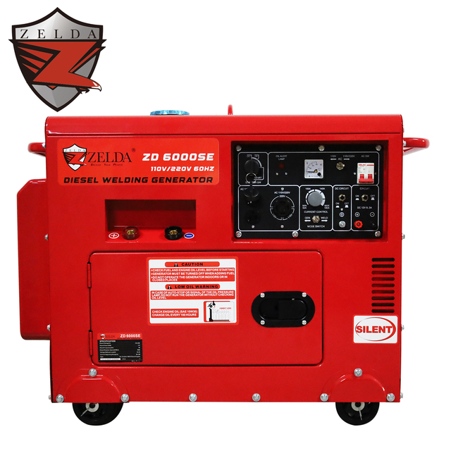 5kw AC Output Portable diesel Generator Welder Motor diesel Generator Welding Machine  Welder Generator
