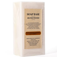Base de savon hydratante au lait de chèvre blanc à faire fondre et à couler 1 kg pour peaux sensibles et sèches