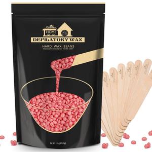 Perles de cire chaude indolore Lifestance Private Label, cire dure dépilatoire parfumée rose et noix de coco pour le visage, les zones du bikini et les peaux sensibles - Product Image 1