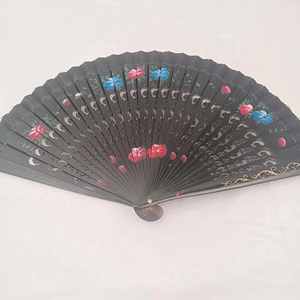 Éventail espagnol en bois peint à la main pour mariages, art populaire écologique, décoration intérieure, éventail poli pour femme pour exprimer l'amour - Product Image 3