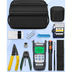 ชุดเครื่องมือไฟเบอร์ออปติก FTTH 19ชิ้น/เซ็ตพร้อมมีดตัดไฟเบอร์-70 ~ + เครื่องวัดกำลังแสง10dBm 10mW VfL FC-6S komcleaver - Product Image 5