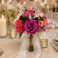 Bouquet de mariée artificiel en fleurs pour la mariée, idéal pour la cérémonie de mariage, la photographie de robes de mariée et les accessoires de shooting.