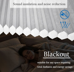 Rèm tổ ong thông minh di động Shades cho cửa sổ cách nhiệt tiết kiệm năng lượng điện dọc <span class=keywords><strong>Polyester</strong></span> được xây dựng trong phòng - Product Image 3