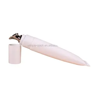 Hot Sale BSCI-Zertifikat leere Lipgloss-Kunststoff tuben mit Metall-Zink-Applikator 15 ml Quetsch behälter für Augen creme