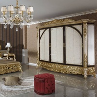 Lit Antique Rococo européen de luxe, fabrication unique, pour chambre principale, lit de Style feuille d'or, main royale impériale