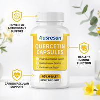 Ausreson OEM Liposome Extrait de Pépins de Raisin & Quercétine Zinc Qualité Alimentaire Pureté 98% Puissant Antioxydant Complément Immunitaire Capsules de Quercétine