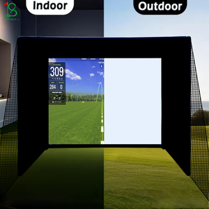<span class=keywords><strong>Simulateur</strong></span> de <span class=keywords><strong>golf</strong></span> intérieur Filet de frappe 10X8FT Cadre en aluminium Écran d'impact Hd Cage d'entraînement portable Logo personnalisé Entraînement en plein air - Product Image 5