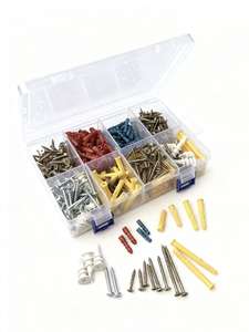 Kit de 530 pièces d'ancres murales en plastique, vis autoperceuses pour cloisons sèches et boulons d'expansion pour meubles - Product Image 3