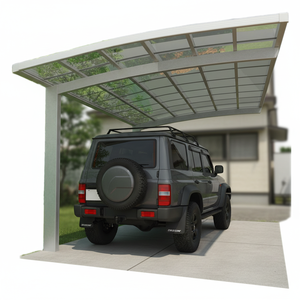 Nouvelle conception YULANSHI, abri <span class=keywords><strong>de</strong></span> voiture en aluminium imperméable, arche naturelle, toit en polycarbonate, revêtement anti-UV, abri pour une seule voiture - Product Image 3