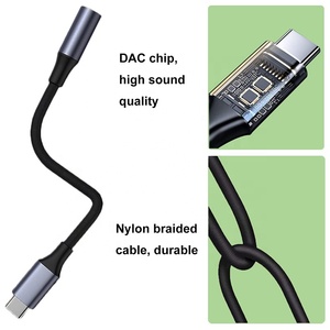 Câble <span class=keywords><strong>adaptateur</strong></span> audio USB-C Type C mâle vers prise jack 3,5 mm femelle pour casque, écouteurs, micro, audio stéréo - Product Image 3