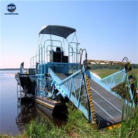 Récolteuse entièrement automatique de plantes aquatiques 5-en-1, équipement de nettoyage polyvalent haute productivité avec moteur pour les administrations