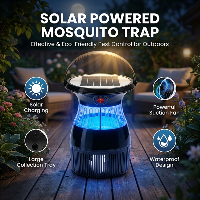 Outdoor Electrical Camping Fan Absorption UV Mosquito Killing Lamp Eco-Friendly Insect Trap for Backyard Use