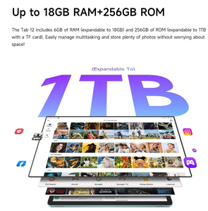 Fossibot Tab12 New Android 14 <b>Tablet</b> 10.95 Inch <b>4G</b> WiFi 6GB RAM + 256GB Storage Octa Core Entertainment <b>Tablet</b> with Dual SIM - Product Image 5
