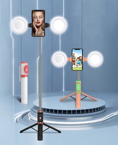 JC-16H 110cm Trípode <span class=keywords><strong>Selfie</strong></span> Universal para Teléfono Móvil con Luz de Relleno Integrada, Compatible con Android e iOS - Product Image 1