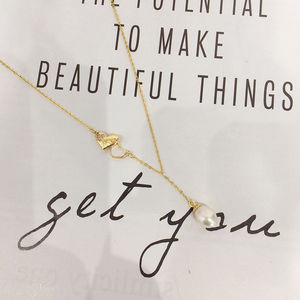 Fancyday vente en gros plaqué or 18 carats perle d'eau douce collier ras du cou perle pendentif bijoux - Product Image 4