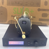 Récepteur UHF SLXD4D+ avec émetteur de poche SLXD1+, système sans fil 2 canaux avec micro-casque et micro-cravate pour spectacles en direct et églises