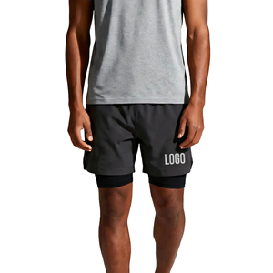 OEM Men's Clothing Manufacturer Custom Logo Low MOQ Breathable Quick Dry Double <b>Layer</b> Polyester Ice Touch Sublimation Shorts - Product Image 1