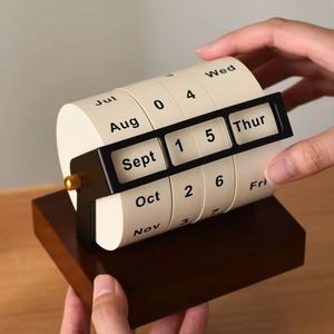 Large <b>Rotating</b> Wood Desktop Ornament Perpetual Countdown Calendar for Exam Motivation Novelty Gift <b>Desk</b> Accessory Decoration - Product Image 1
