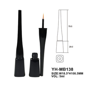 Tubo de Delineador de Ojos Cosmético de 4.8ml, Negro, ABS/PETG, con Tapa de Rosca, Empaque Personalizado con Logotipo, para Delineador de Ojos y Rímel, Venta al Por Mayor - Product Image 3