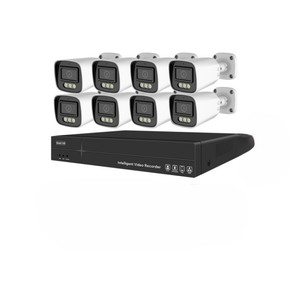 4k 8MP 8 kênh Hệ thống an ninh ngoài trời hai cách âm thanh đầy đủ màu sắc tầm nhìn ban đêm POE NVR Kit CCTV IP Hệ thống camera giám sát - Product Image 1