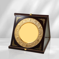 Prix de gros Plaque en bois foncé Award Plaque d'or Plaque souvenir vierge Haute qualité Travail lourd Cadeau Plaque Award