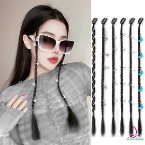 Alla moda dolce ragazza Cool extension per <span class=keywords><strong>capelli</strong></span> parrucca per <span class=keywords><strong>trecce</strong></span> con Clip dolce Cool per ragazze treccia di coda di cavallo primavera boxe <span class=keywords><strong>trecce</strong></span> <span class=keywords><strong>capelli</strong></span> - Product Image 1