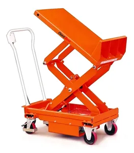 150kg Factory Direct Sale Mobile Single Cylinder Lift Table Cart With Platform, Low Height Scissor Lift Table For Pallets