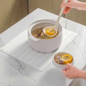 Food Grade Kitchen Essentials Fast Drying <b>Mat</b> <b>Silicone</b> Heat Insulated Pad Easy Store Counter for Home Table Use - Product Image 5