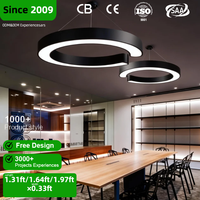 Lampes suspendues en fer LED à hauteur réglable de style industriel en forme de C, 6000K, lumière du jour, AC 220V, protection des yeux pour salon intérieur