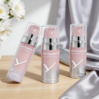 Pompe sans air PP 5ml 10ml 15ml avec capuchon pour flacon de lotion, crème, formule personnalisée, soin de la peau, huile essentielle