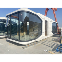 Maisons préfabriquées en capsule de conception luxueuse et moderne pour le camping, maisons capsules, maisons mobiles préfabriquées, pods habitables