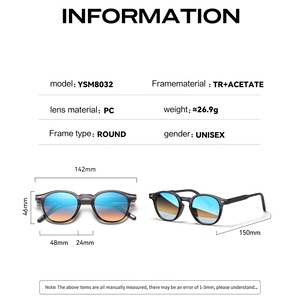Uv400 Polarized Oval TR90 Sunglasses Women's Designer TR <b>Frame</b> Retro Mens <b>Eyeglasses</b> Vintage Colored Film Fashion - Product Image 4