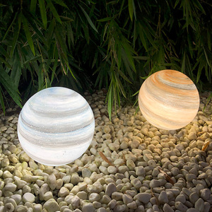 Lámpara Solar Moderna Minimalista con Forma de Planeta, Resistente al Agua, Redonda, para Jardín, Patio, Villa - Product Image 5
