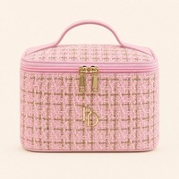 Trousse de Maquillage et Sac Cosmétique de Voyage Matelassé de Luxe à Fermeture Éclair, Capacité Moyenne, pour Femme