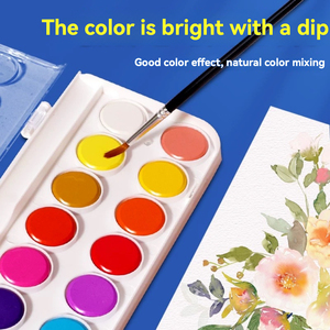 Palette de peinture <span class=keywords><strong>aquarelle</strong></span> légère et portable Maries 12 couleurs pour étudiants, idéale pour le dessin sur papier, l'anime et les peintures résistantes à la lumière - Product Image 3