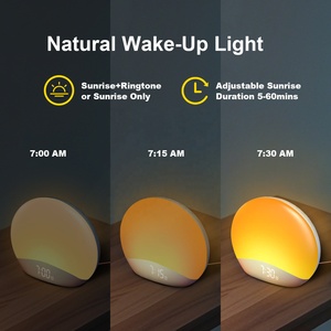 Macchina del rumore bianco HiFiD con luce notturna a LED a 8 colori e sveglia intelligente con simulazione dell'alba - Product Image 2