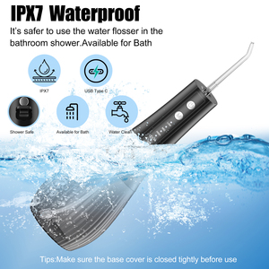 Hydropulseur <span class=keywords><strong>dentaire</strong></span> 500 ml pour les dents, Nettoyeur <span class=keywords><strong>dentaire</strong></span> à eau étanche IPX7, Brossettes de nettoyage pour la maison et les voyages - Product Image 6