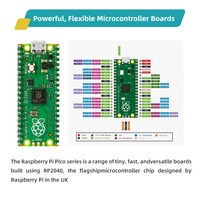 Kit de Iniciación Básico Raspberry Pi Pico para Educación STEM de KUONGSHUN, Kit de Circuitos Eléctricos de 82 Componentes para Programación DIY, Compatible con Arduino