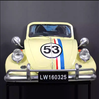 Sculpture sur pied en métal et fer forgé, modèle de voiture rétro vintage, pour hôtel, centre commercial, atrium, accessoires de décoration et de photographie