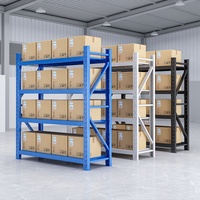 Étagère de stockage robuste en fer/acier Q235, capacité de 500 kg/étagère, système de rayonnage sans boulons pour entrepôt, gain de place, certifié CE