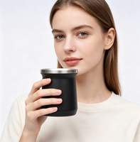Tasse à Yerba Maté en Acier Inoxydable 160ml, Gourde Mate Isotherme Sous Vide avec Paille Filtrante pour la Consommation de Thé Sud-Américain
