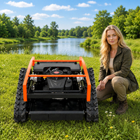 Tondeuse à gazon robotisée automotrice sur chenilles tout-terrain à essence 550 mm, certifiée CE EPA Euro 5, pour la vente en gros