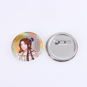 Hot Selling Holographic Tinplate Anime Badge <strong>Button</strong> <strong>Pin</strong> for Otaku Collection and Daily Bag Decoration - Product Image 6