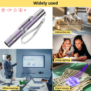 Hot Selling Luxury Eco-Friendly Infrared Laser <b>Cat</b> Teaser Stick Multi-Pattern Projection Fun <b>Interactive</b> Pet Movement <b>Toys</b> Metal - Product Image 5