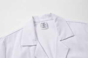 Bata Médica Larga de Polialgodón con Solapa de Muesca, Costuras Prensadas y Múltiples Bolsillos, Uniforme Blanco para <span class=keywords><strong>Hospital</strong></span> y Clínica - Product Image 4