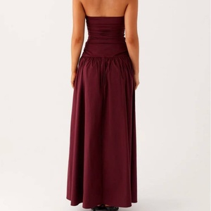 Nuevo Vestido Casual de Otoño de Alta Calidad, Vestido Largo de Lino y Algodón sin Tirantes, Vestido de Noche para Mujer - Product Image 3