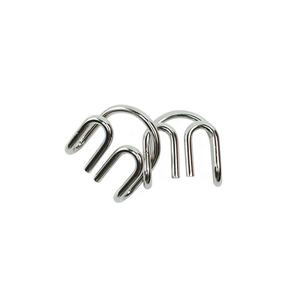 Puzzle en fil métallique à double boucle, solutions 3D, jouet DIY, test de QI, jeu de réflexion, <span class=keywords><strong>casse</strong></span>-tête en fil métallique avec pochette - Product Image 1