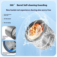 Lave-linge/sécheuse électrique mini tout-en-un 0,5 kg, entièrement automatique, chargement frontal en plastique, commande par écran tactile, moteur sans balais, usage domestique