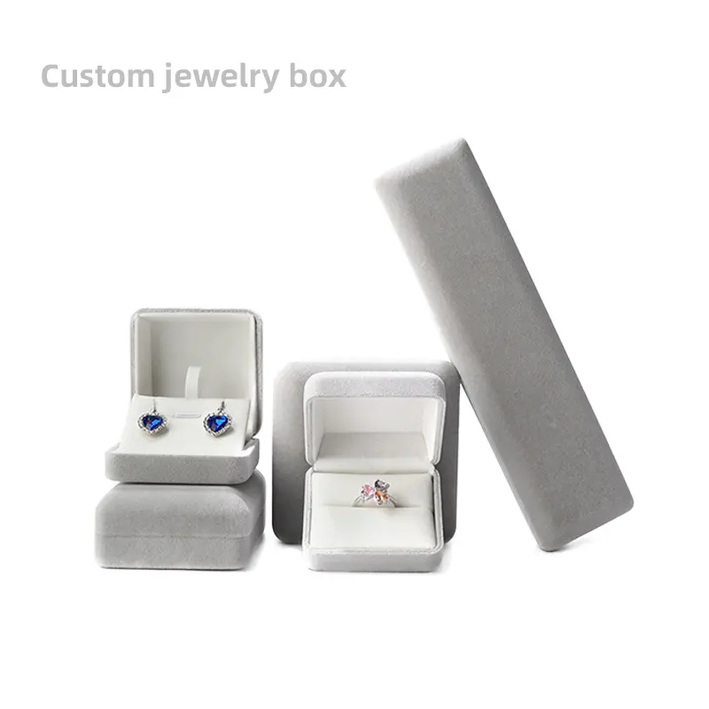 Lieferanten verkaufen luxuriöse Anhänger reise samt ringe schmuck armbänder halsketten perlen diamanten boxen papierverpackung logos