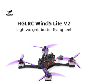 V2 Wind5ไลต์ <span class=keywords><strong>Hglrc</strong></span> 5นิ้ว FPV Racing BNF elrs 2.4G 6S 195mm ผู้ชมระยะฐานล้อ <span class=keywords><strong>F722</strong></span> Lite 350mW vtx - Product Image 1